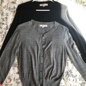 Ann Taylor Loft Cardigans Black & Gray Size S NEW